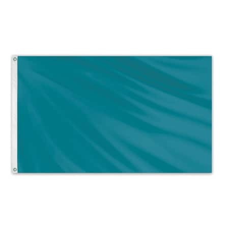 Global Flags Unlimited Solid Color Outdoor Nylon Flag 3' x 5' - Turquoise 204633